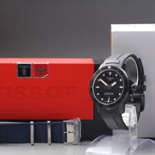*QUASE PERFEITO ESTADO CAIXA/PAPÉIS* Relógio masculino automático Tissot Seastar T120407A mostrador preto comprar usado  Enviando para Brazil