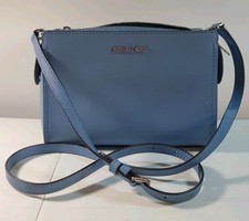Usado, Bolsa tiracolo Michael Kors média couro azul saffiano multicompartimento nova sem etiquetas comprar usado  Enviando para Brazil