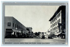 Cartão postal c1940s Broadway Looking North from the Plaza, Chico, Califórnia comprar usado  Enviando para Brazil