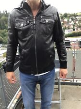 Herren kunstlederjacke kapuze gebraucht kaufen  Altensteig