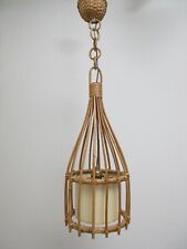 Suspension vintage rotin d'occasion  Toulouse-