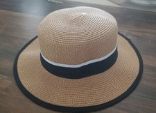 Strohhut schwarz weissem gebraucht kaufen  Landshut