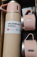 Garrafa térmica a vácuo aço inoxidável camada dupla xícara de chá 3 peças conjunto de presente 500 ml comprar usado  Enviando para Brazil