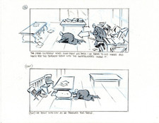 1989 GHOSTBUSTERS ll Storyboard Tintado "Juiz se afasta da mesa" #12 8.5" x11" comprar usado  Enviando para Brazil