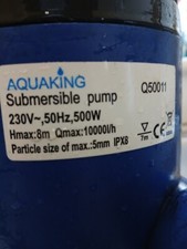 Aquaking submersible water for sale  BOLTON