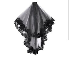 Black wedding veil for sale  LONDON