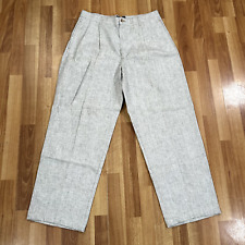 Pantalones plisados vintage Polo Ralph Lauren para hombre 34x30* gris pata de gallo segunda mano  Embacar hacia Argentina