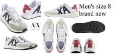 Tênis masculino tamanho EUA 8 armani exchange em branco óptico, azul e vermelho novo com etiquetas comprar usado  Enviando para Brazil