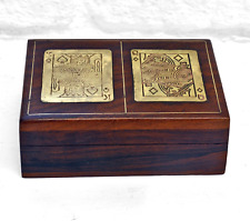 Inlaid brass hardwood for sale  RYDE