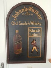 Extremamente raro! Placa de publicidade Johnnie Walker madeira 3D grande antiga vintage comprar usado  Enviando para Brazil