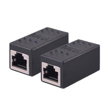 2 peças conector extensor de cabo de rede Ethernet RJ45 acoplador em linha Cat7/Cat6 comprar usado  Enviando para Brazil