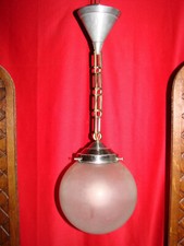 Candelabro de teto antigo bola vidro fosco - Iluminação de abajur comprar usado  Enviando para Brazil