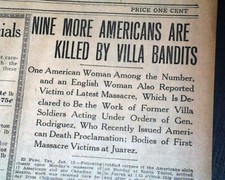 SANTA ISABEL MASSACRE Pancho Villa Culprit? Jornal antigo Chihua México 1916 comprar usado  Enviando para Brazil