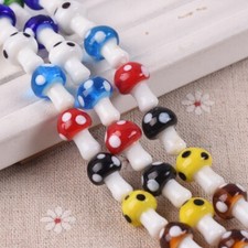 10 peças contas soltas de vidro cogumelo 13x10mm 16x12mm 18x15mm feitas à mão abajur, usado comprar usado  Enviando para Brazil