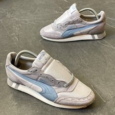 Vintage 1980s PUMA Sport Cat UK6.5 OG 80s Feito em Taiwan Cinza Azul Corredores Raros comprar usado  Enviando para Brazil