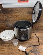 Panela de arroz lenta 3 quadrados 3RC-3050 20 xícaras 4QT com vaporizador de alimentos - Prata/preto comprar usado  Enviando para Brazil