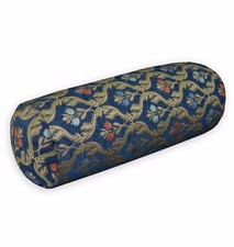 We404g azul damasco flor xadrez travesseiro almofada capa ioga pescoço rolo estojo comprar usado  Enviando para Brazil