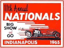 ADESIVO DECALQUE HOT ROD DRAG RACE 11TH ANUAL NATIONALS INDIANAPOLIS 1965 comprar usado  Enviando para Brazil