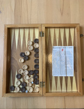 Backgammon schachspiel holz gebraucht kaufen  Mülheim an der Ruhr