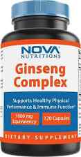 Nova Nutritions complexo de ginseng 1000 mg 120 cápsulas comprar usado  Enviando para Brazil