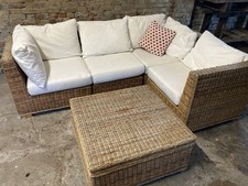 Rattan corner sofa for sale  COLCHESTER