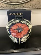 Moorcroft poppy vase for sale  TADWORTH