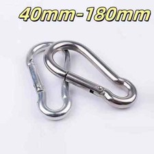 Mosquetão de aço inoxidável 40mm-180mm A2 clipe gancho de pressão carabina com mola comprar usado  Enviando para Brazil