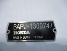 Typenschild honda bapj gebraucht kaufen  Deutschland