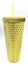 Copo de parede duplo iridescente acrílico 26 onças Holiday Time, copo dourado com palha, usado comprar usado  Enviando para Brazil