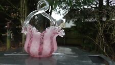 Cased glass pink for sale  COOKSTOWN