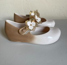 Mini Melissa Ultragirl Flower Gold Mary Janes MSRP $53 Flower II comprar usado  Enviando para Brazil