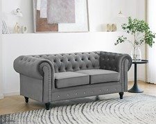 Grey seater chesterfield for sale  SHOTTS