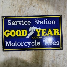 PNEUS DE MOTOCICLETA GOODYEAR 30 X 17,5 POLEGADAS PLACA ESMALTADA comprar usado  Enviando para Brazil