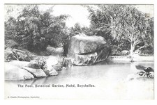 Usado, Cartão postal SEYCHELLES - THE POOL, BOTANICAL GARDEN, MAHE 1907 Ohashi comprar usado  Enviando para Brazil