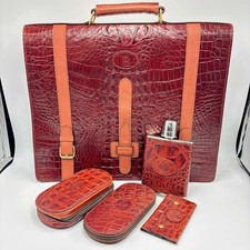 Bally Crocodile Gentlemen's Bag frasco de barbear vintage frete grátis , usado comprar usado  Enviando para Brazil