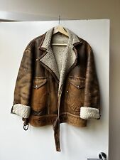 Vintage shearling tan for sale  LEEDS