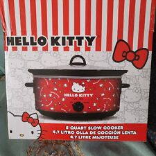 Olla de cocción lenta de 5 cuartos de galón con estampado integral de iconos de Hello Kitty de Sanrio segunda mano  Embacar hacia Mexico