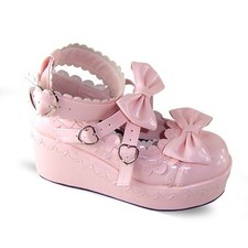 Chaussures lolita rose d'occasion  Expédié en France