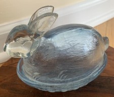 Glass blue bunny for sale  USA