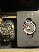 Bulova edição limitada 50º aniversário piloto lunar 45mm relógio masculino 98A285 comprar usado  Enviando para Brazil