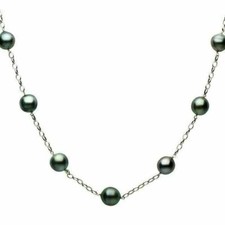 COLAR LOVE COPO DE ESTANHO OURO BRANCO 14KT PÉROLA TAITIANA ESTADO AAA 3D comprar usado  Enviando para Brazil