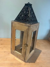 Rustic wooden lantern for sale  DAVENTRY