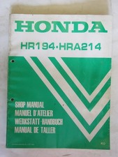 Honda workshop manual d'occasion  Expédié en Belgium