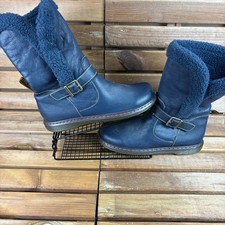 Botas Dr. Martens tamanho adulto 9 azul pele Brielle forrada couro panturrilha sapatos unissex, usado comprar usado  Enviando para Brazil