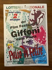 Cartoncino,locandina 1996 LOTTERIA NAZIONALE FILM FESTIVAL GIFFONI,PALIO FELTRE comprar usado  Enviando para Brazil