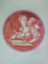 Jolie gravure fragonard d'occasion  Pézilla-la-Rivière