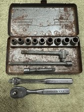 Vintage 1950's Craftsman =V= Series 1/4" Conjunto de Soquete de Unidade Caixa de Metal 15 Peças EUA comprar usado  Enviando para Brazil