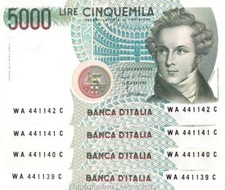 Repubblica 5000 lire usato  Barletta