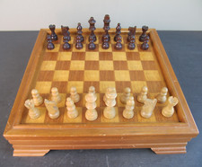 Vintage wooden chess for sale  SKIPTON
