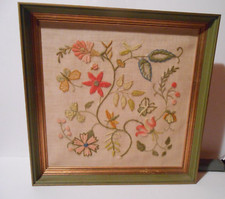 Hand embroidered framed for sale  Moss Landing